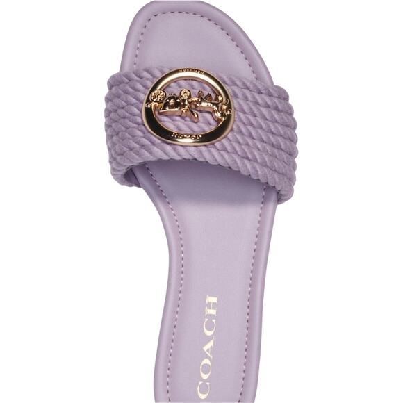 COACH JOLIE SLIP ON SANDALS IN SOFT LILAC SIZE 10 - Picture 1 of 7